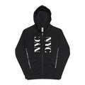 NYC Distressed Zip-Up Hoodie — Vintage New York Graphic Hoodie