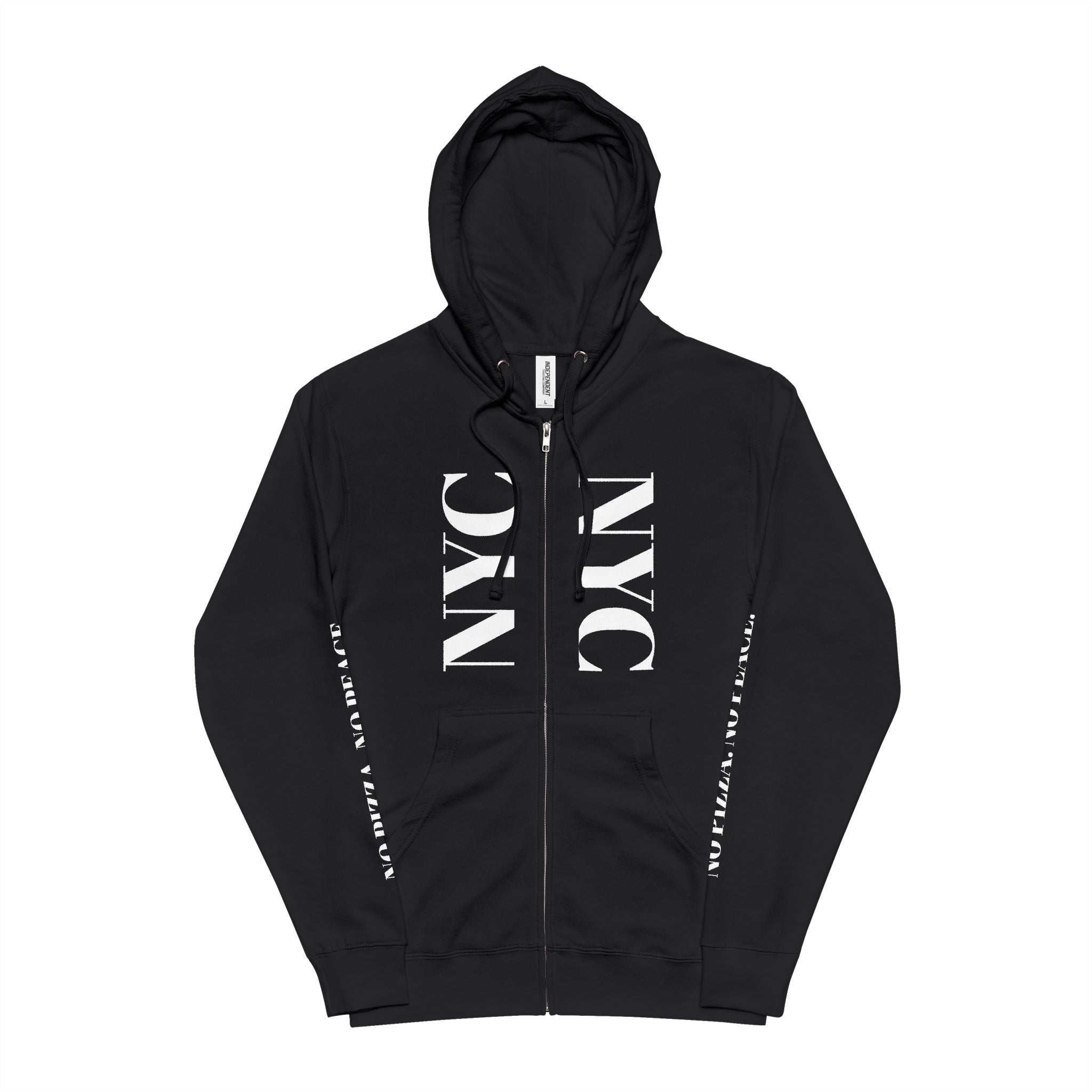 NYC Distressed Zip-Up Hoodie — Vintage New York Graphic Hoodie