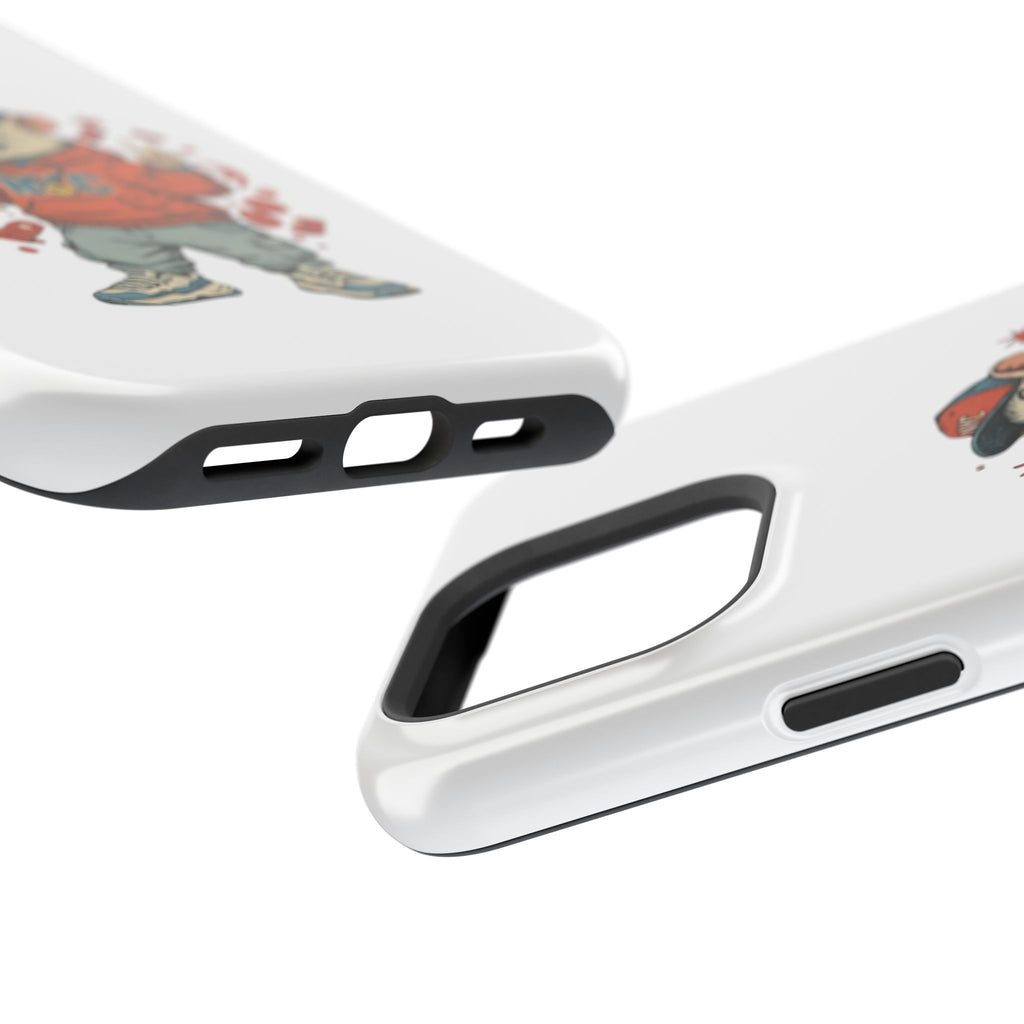 Streetwear Pizza Rat Phone Case — Magnetic Impact‑Resistant iPhone Case with Pizza Skateboard Design