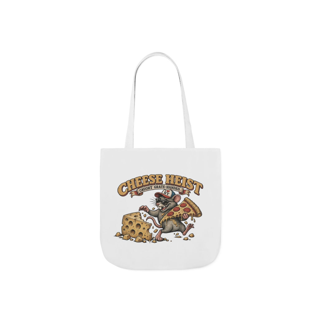 Cheese Heist Canvas Tote - Funny Mouse & Pizza Grocery Bag