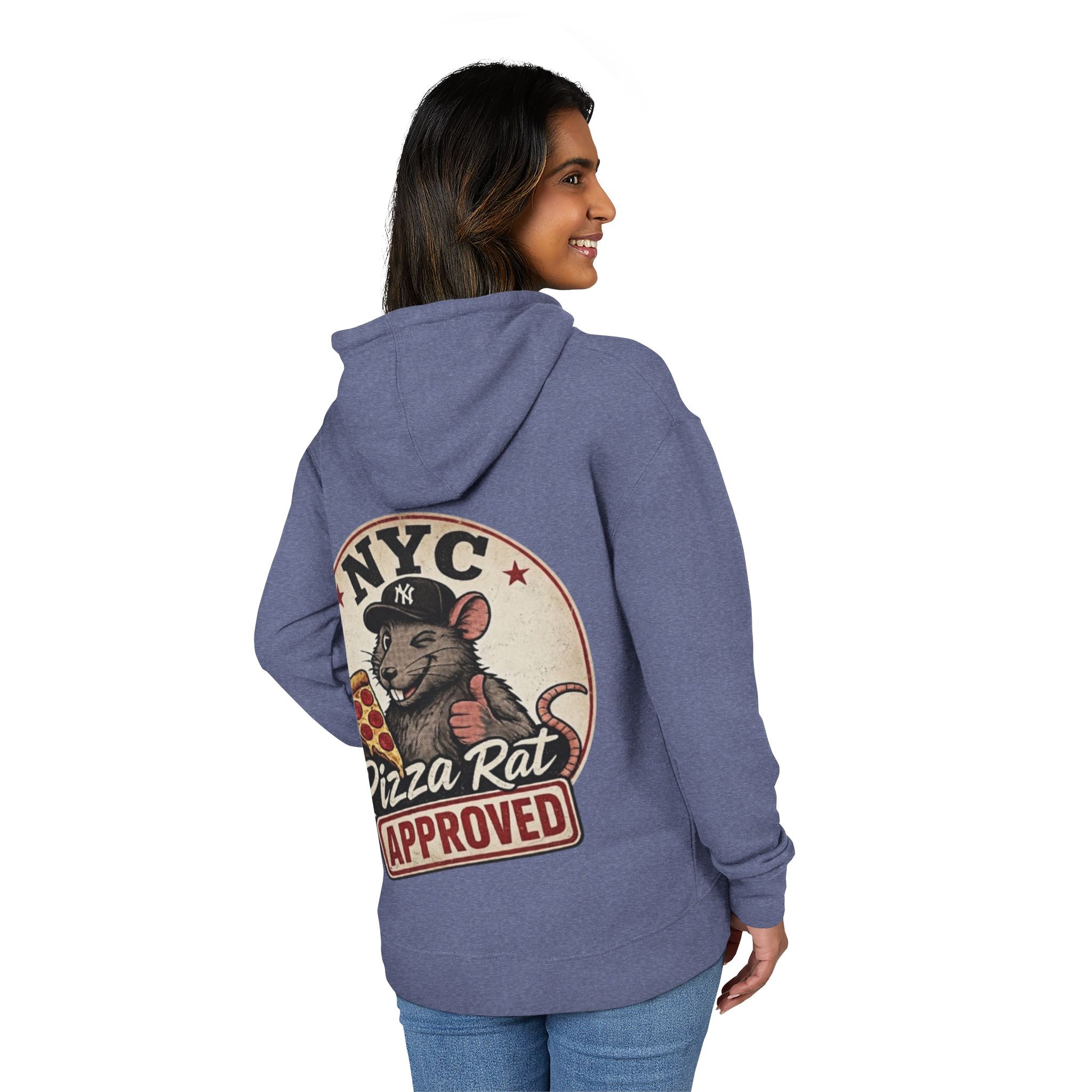 Hoodie — NYC "Pizza Rat Approved" Graphic Hoodie (Where the Rats Eat Better)