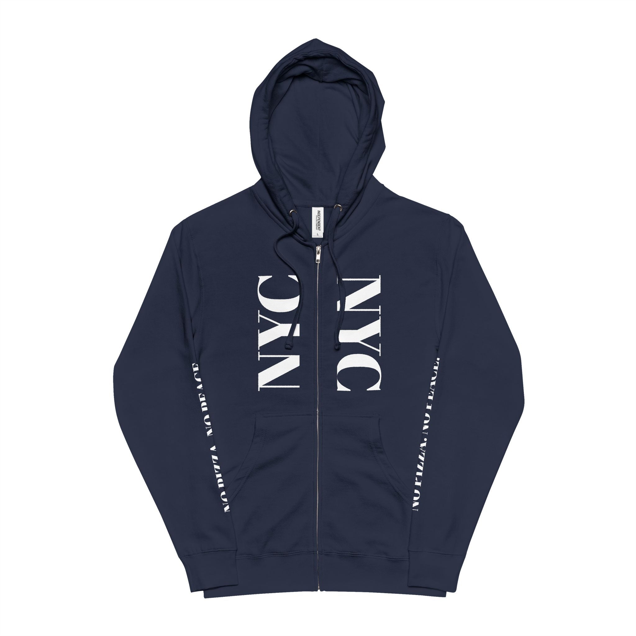 NYC Distressed Zip-Up Hoodie — Vintage New York Graphic Hoodie