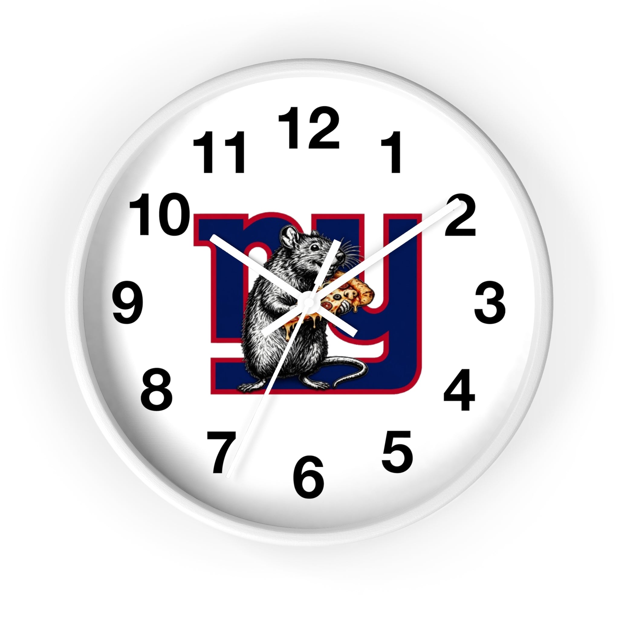 NY Giants Rat Vintage Logo Wall Clock — Retro Sports Fan Decor