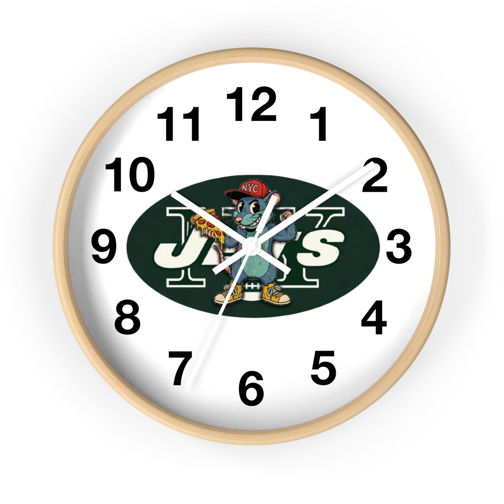 New York Jets Street Mascot Wall Clock – Retro Sports Team Decor
