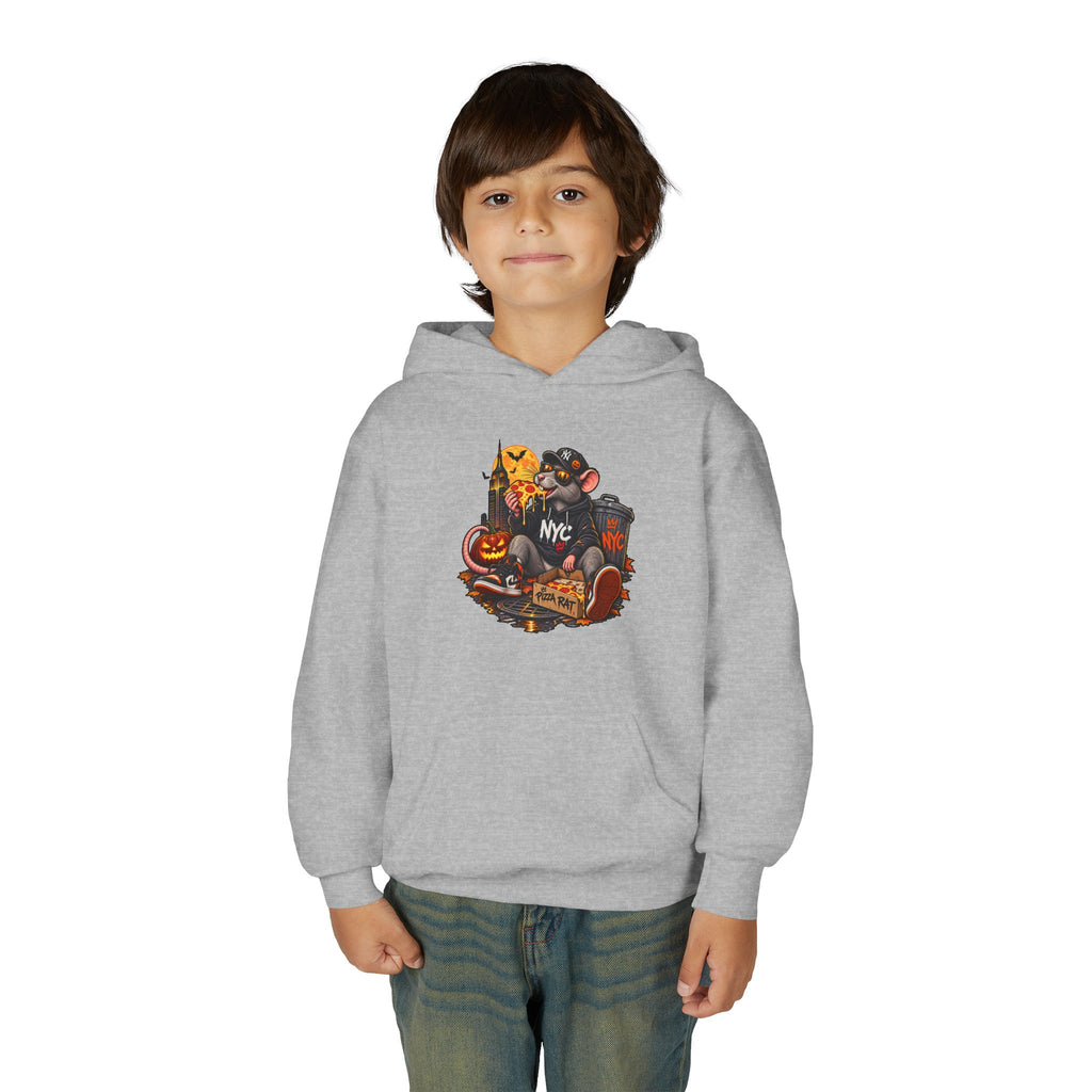 Youth Hoodie — Halloween NYC Costume Pizza Rat Graphic
