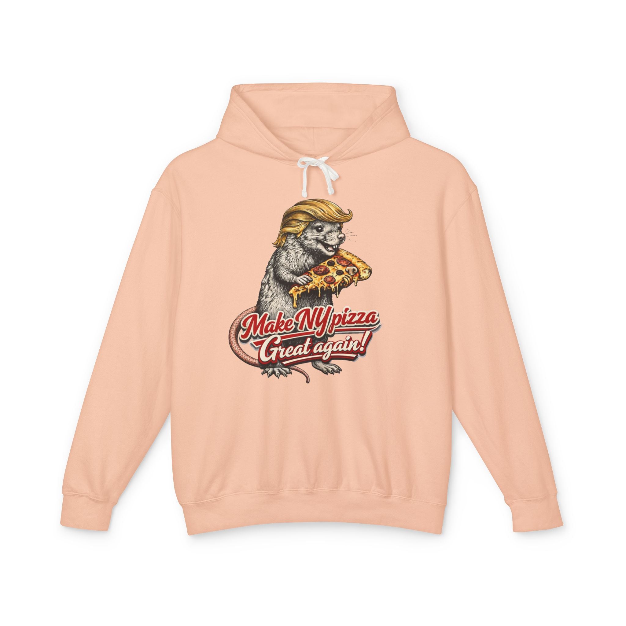 Unisex NYC Pizza Hoodie — "Make NY Pizza Great Again" Tiger with Pizza Graphic