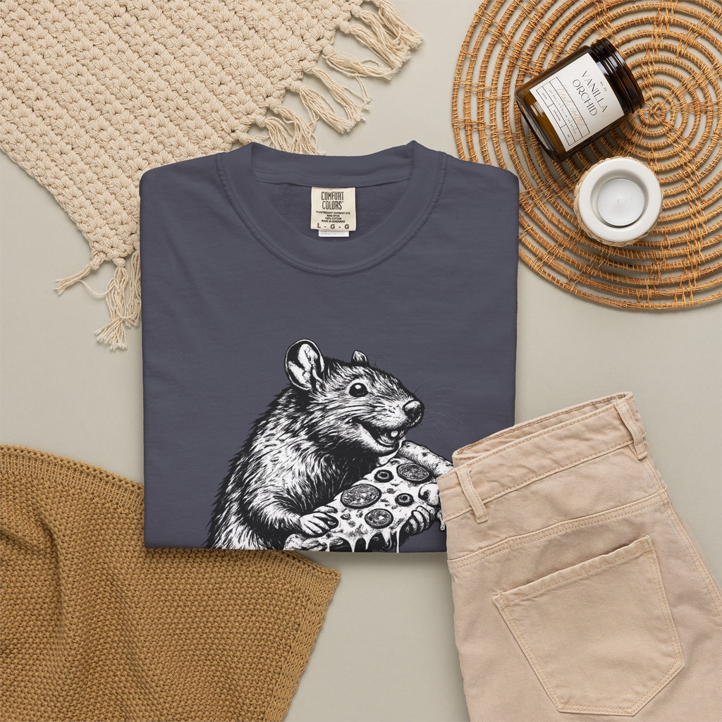 NYC Rat Eating Pizza T-Shirt
