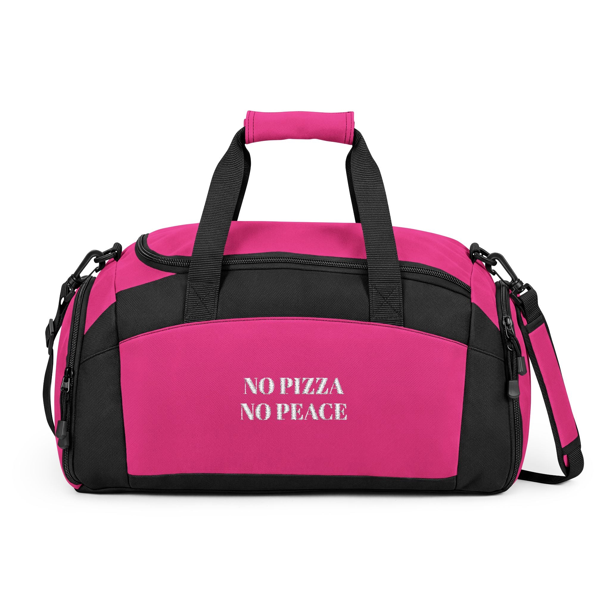 Gym Bag — 'No Pizza No Peace' Workout Duffle Bag