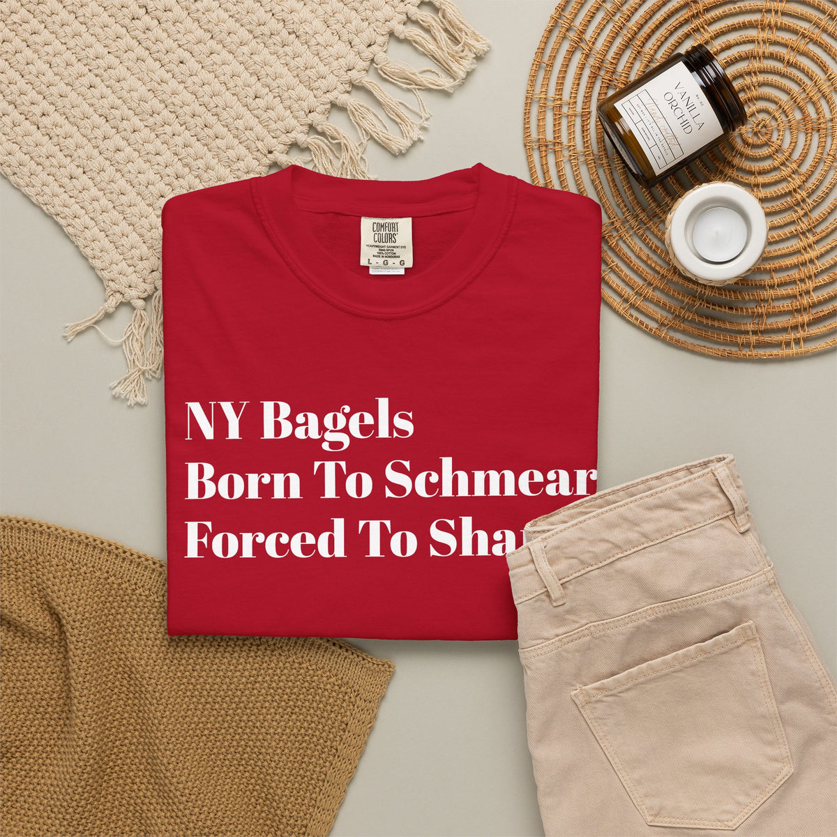 NY Bagels - Born To Schmear - Forced To Share - Tee Shirt