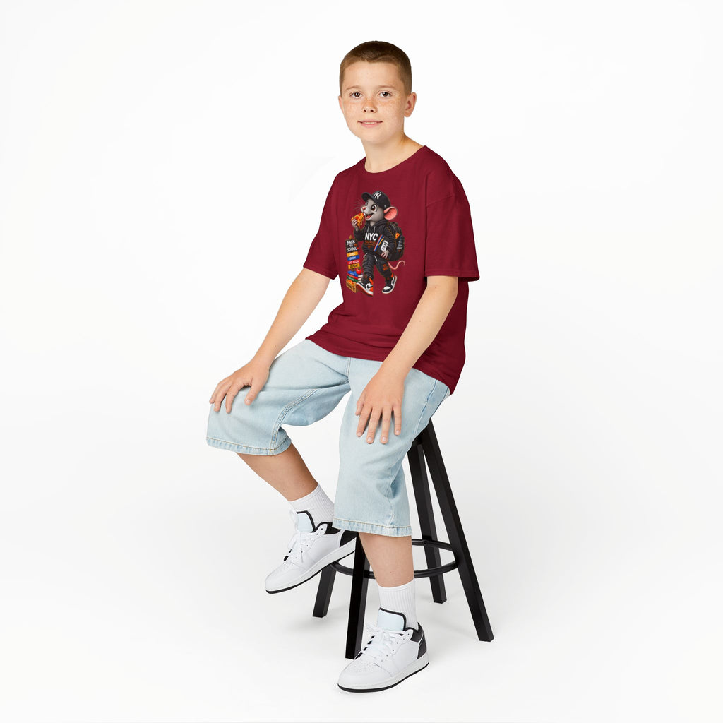 NY Teen Pizza Rat Back To School - Kids Tee