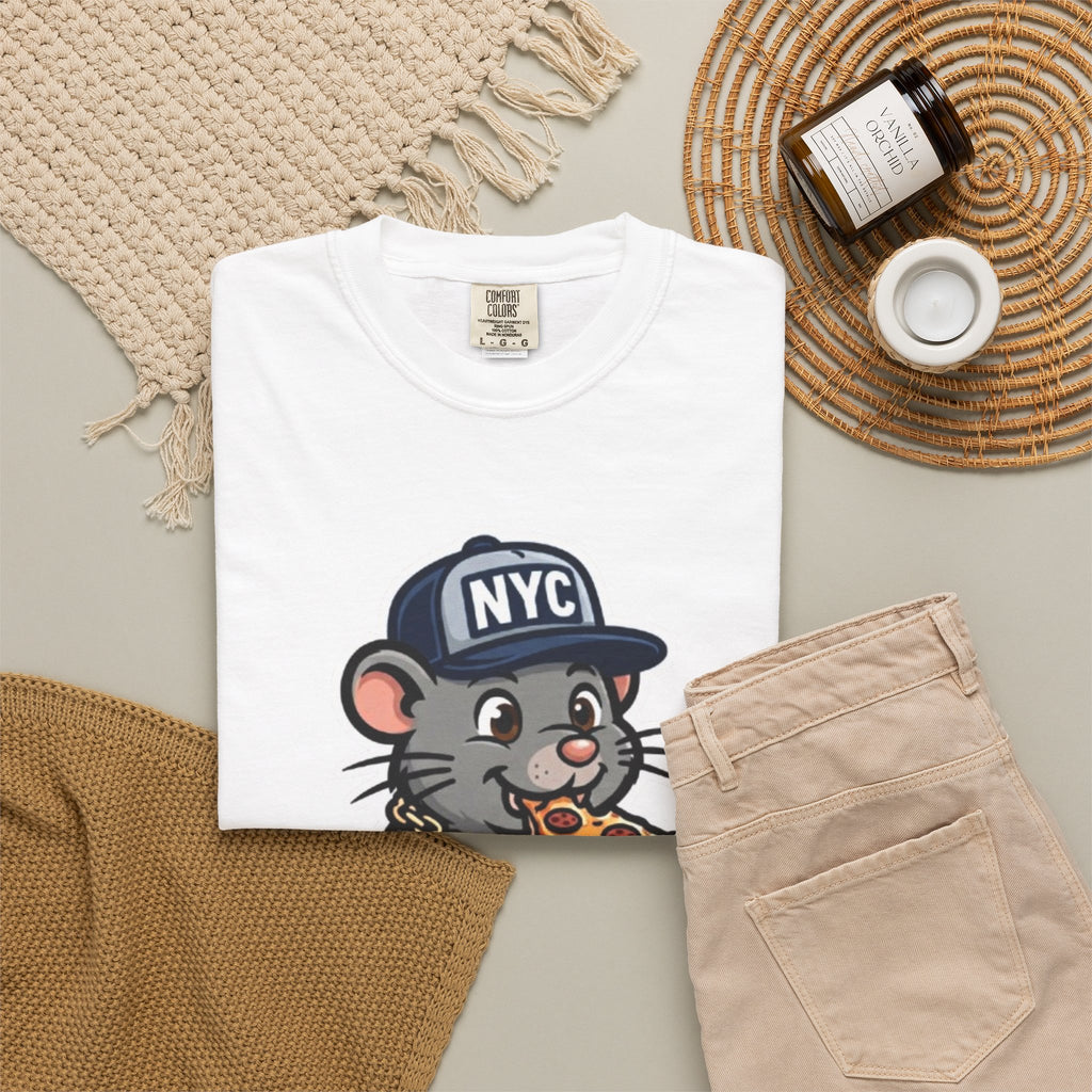 NYC Pizza Rat Boss T-Shirt — Funny New York Rat Pizza Graphic Tee