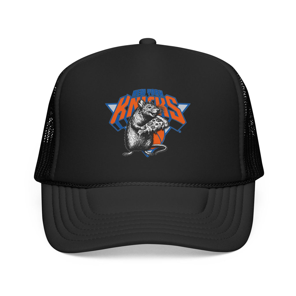 Vintage Skate Rat Foam Trucker Hat – Retro Skateboarding Logo Cap - NY Knicks