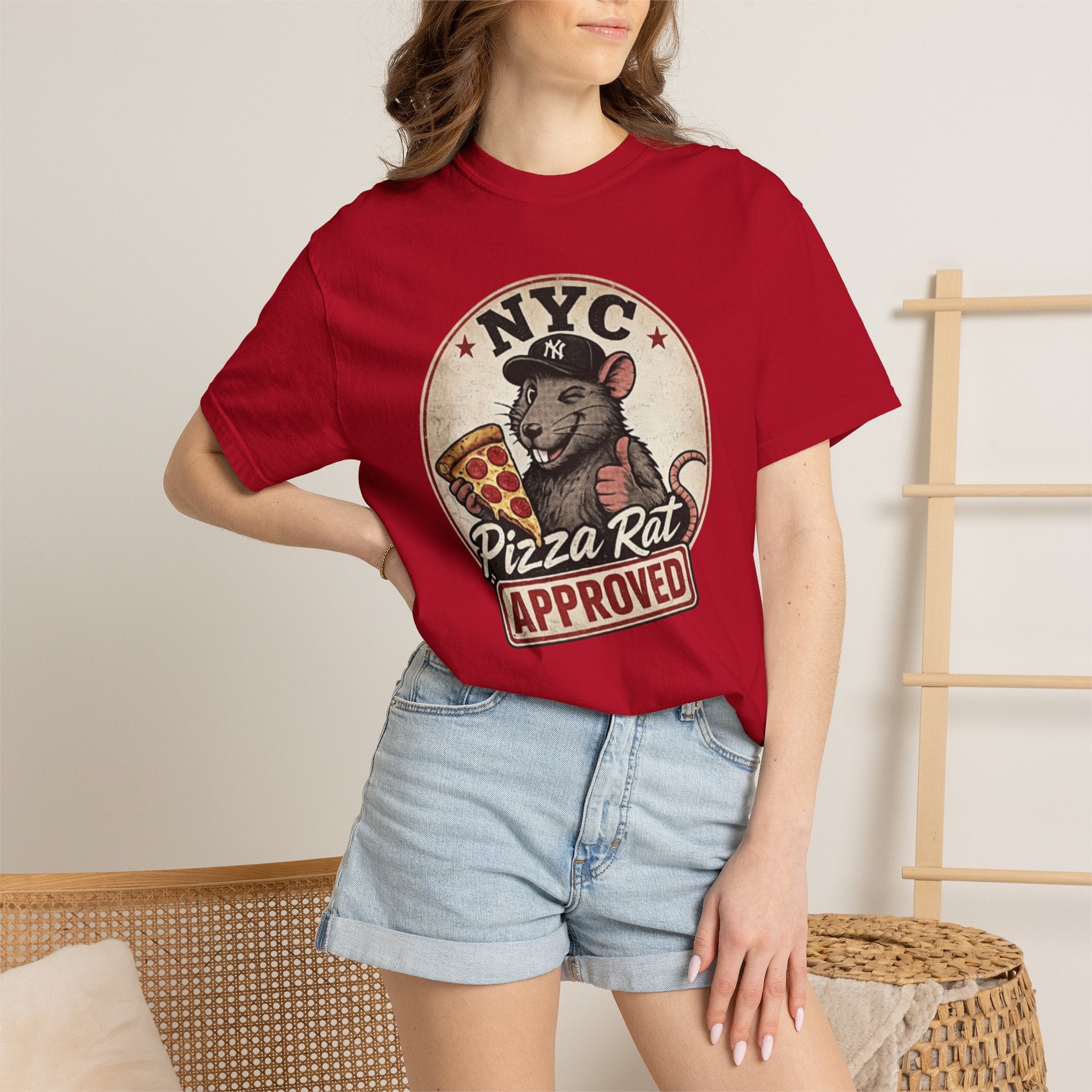 Pizza Rat Approved T-Shirt — NYC Vintage Pizza Lover Tee