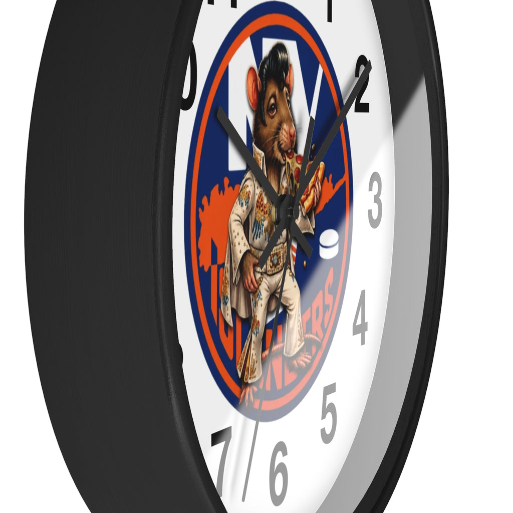 Islander Rat Elvis Wall Clock — Retro Hockey Fan Decor