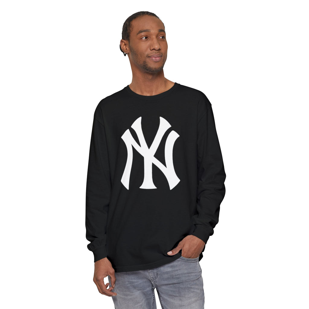 NY Yankee Classic Baseball Logo Long Sleeve Tee