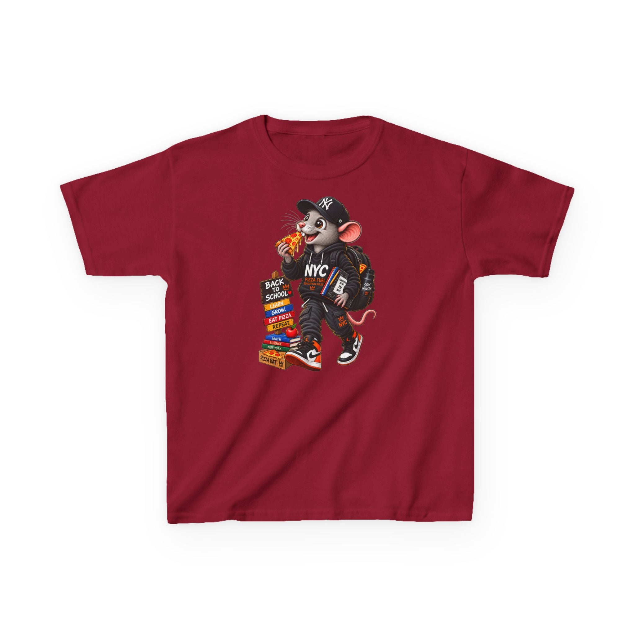 NY Teen Pizza Rat Back To School - Kids Tee
