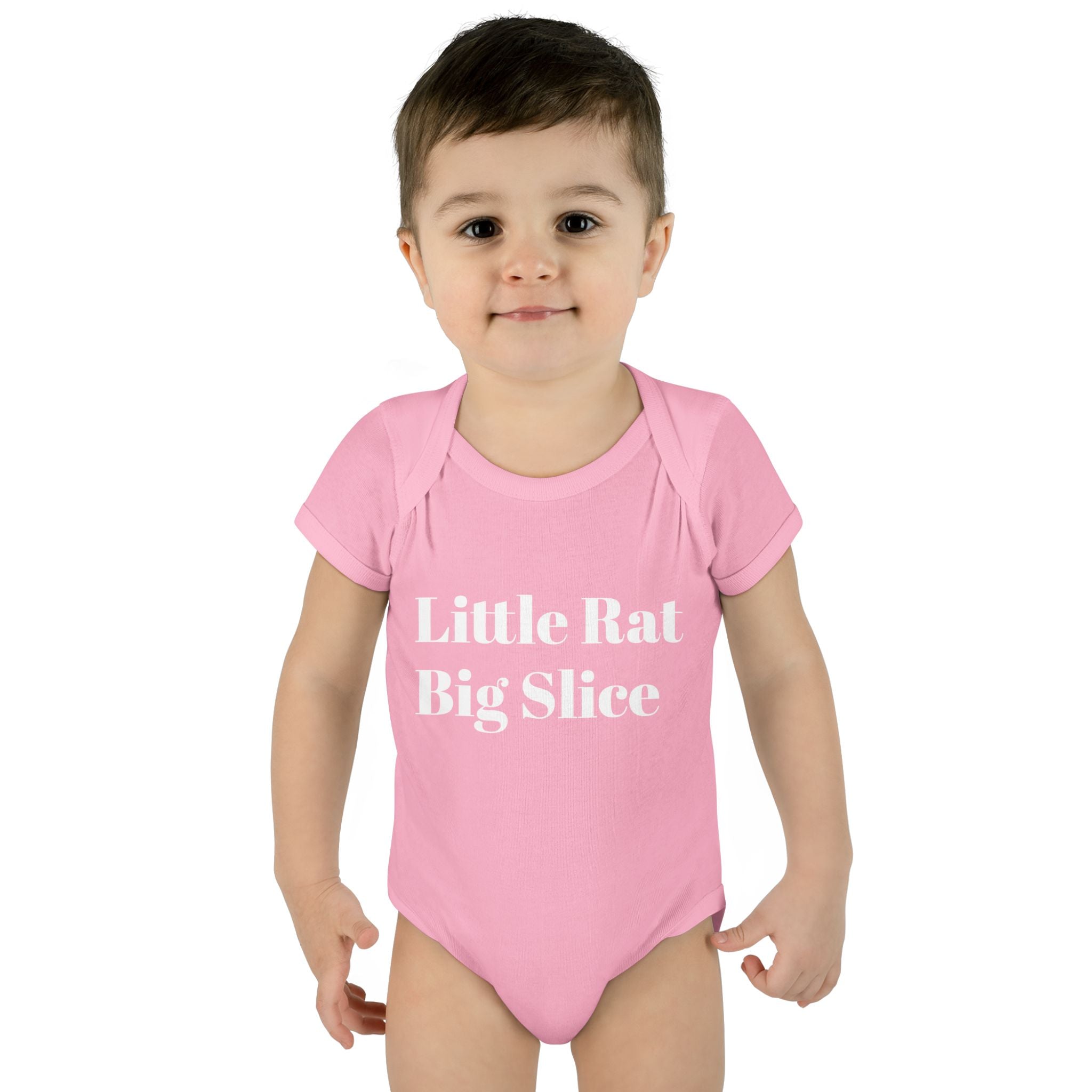 Infant Bodysuit - "Little Rat Big Slice" Cute Baby Onesie, Newborn Gift