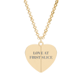 Love At First Slice - Hidden Message Heart Necklace — Engraved Secret-Lock Pendant