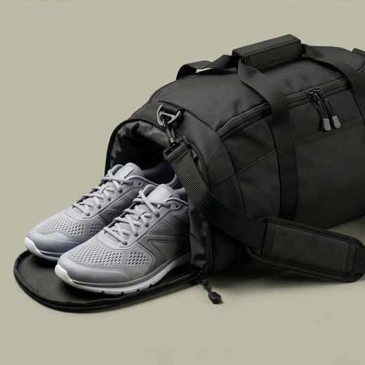Gym Bag — "No Pizza No Peace" Duffel Bag | Funny Fitness Travel & Gym Gear