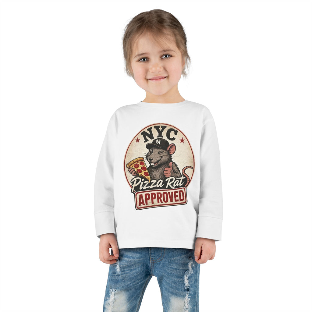 Toddler Tee — NYC Pizza Rat Approved - Long Sleeve Tee