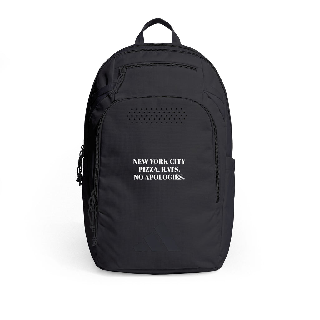 Embroidered 'New York City Pizza Eats, No Apologies' adidas Defender 5 Backpack