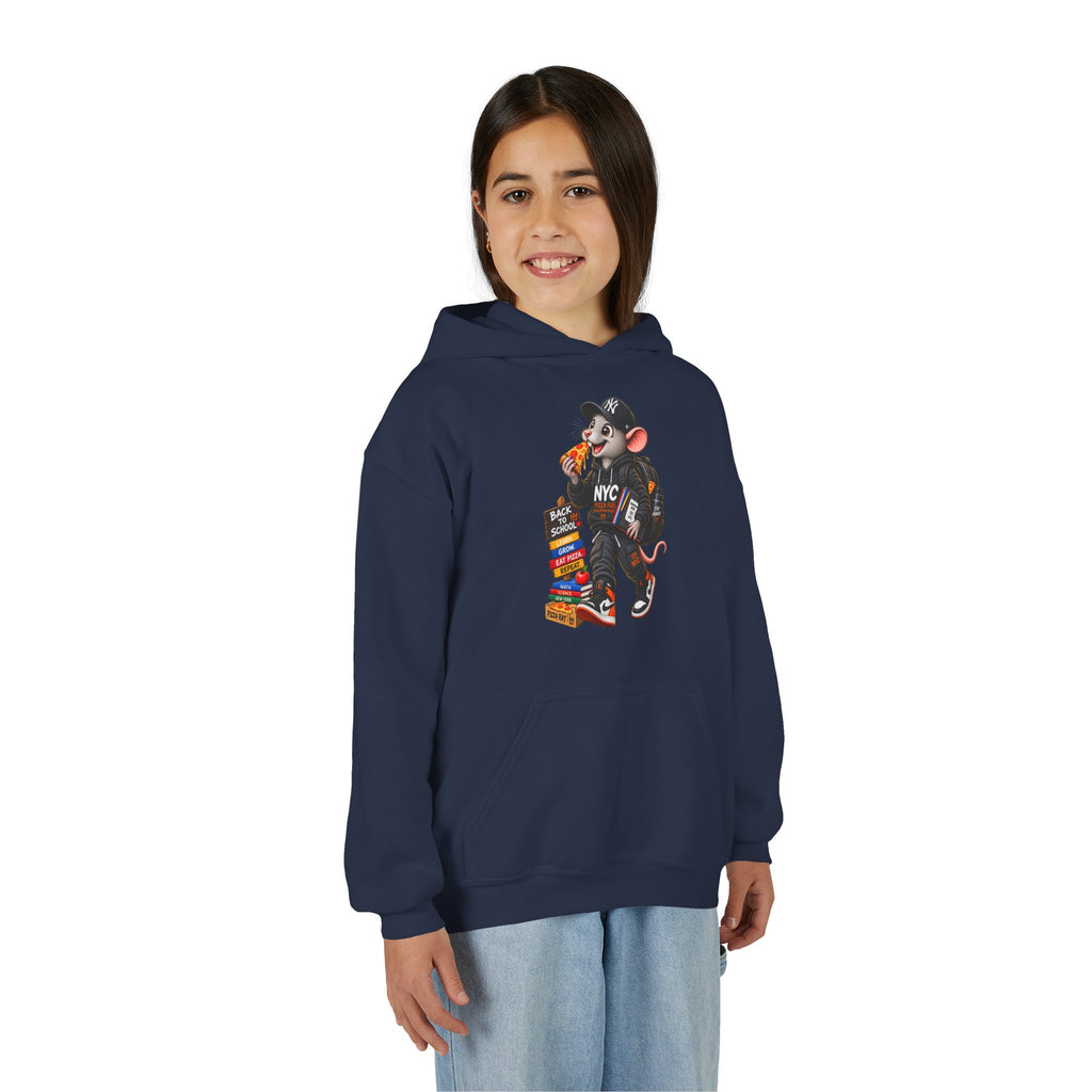 Youth Hoodie — Cool NYC Street Mouse Graphic Sweatshirt
