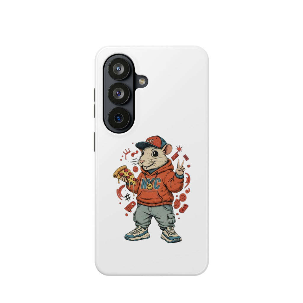 Streetwear Pizza Rat Phone Case — Magnetic Impact‑Resistant iPhone Case with Pizza Skateboard Design