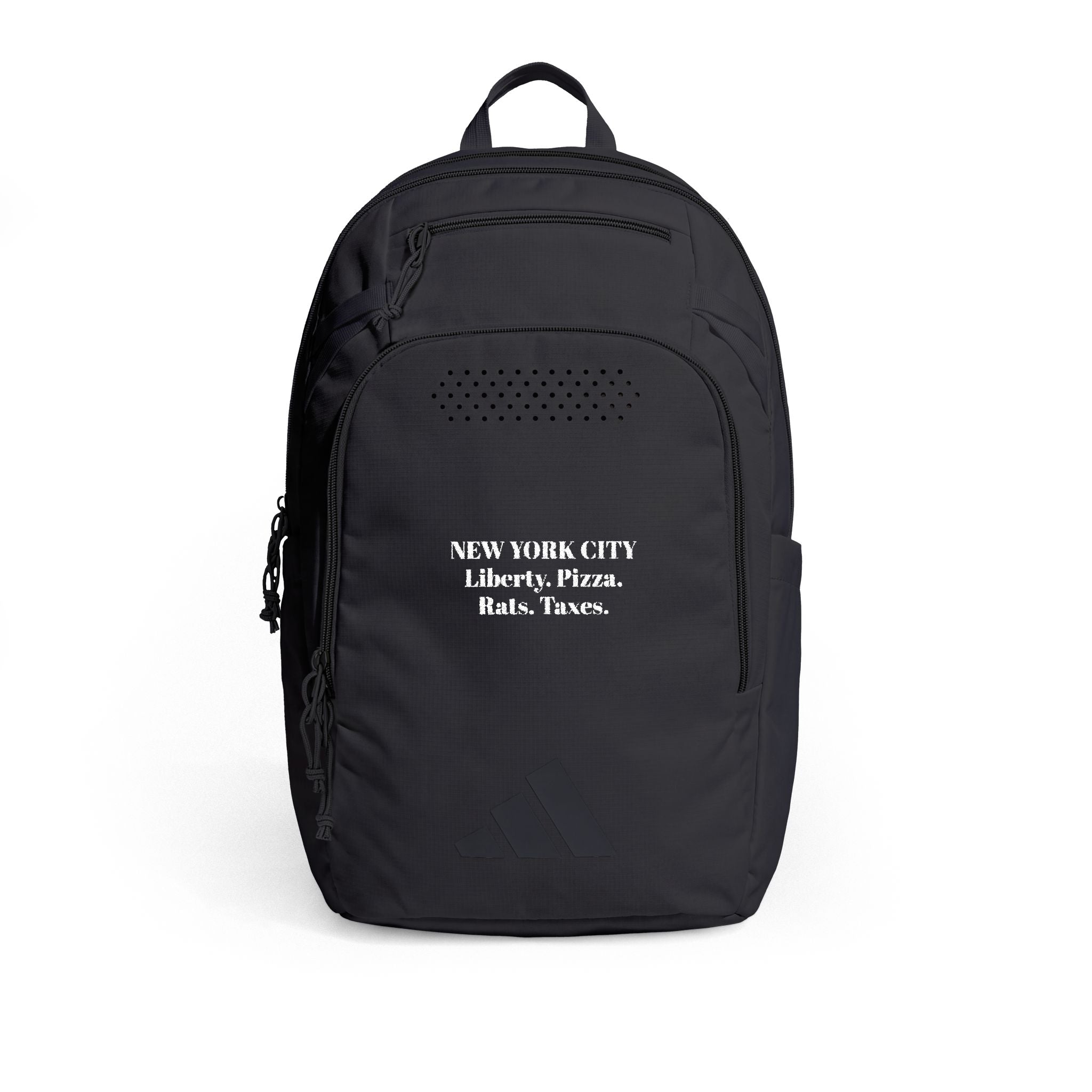 Embroidered Adidas Defender 5 Backpack New York City - Liberty. Pizza. Rats. Taxes.