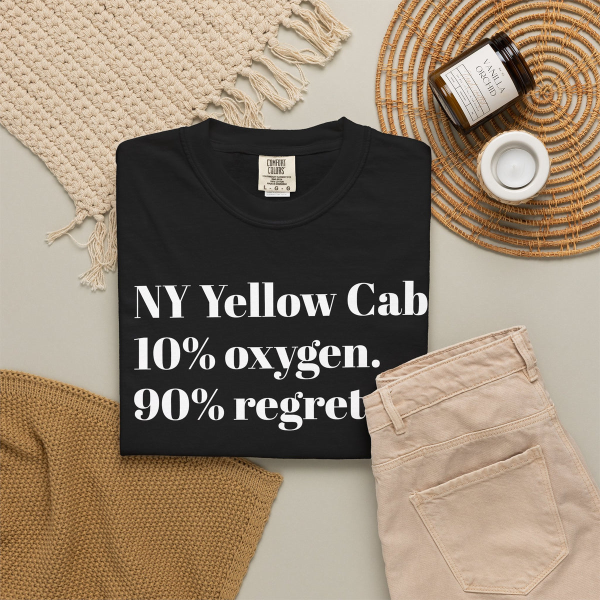 NY Yellow Cab - 10% oxygen. 90% regret. Tee Shirt