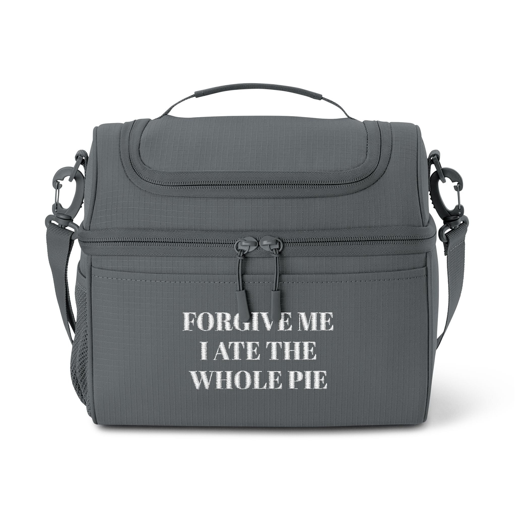 Insulated Cooler Bag - "Forgive Me I Ate The Whole Pie" Funny Lunch Tote