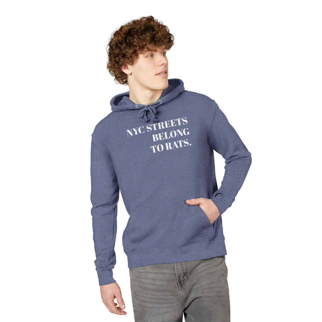 NYC Streets Belong To Rats Hoodie — Graphic NYC Rat Skateboard Pizza Pullover