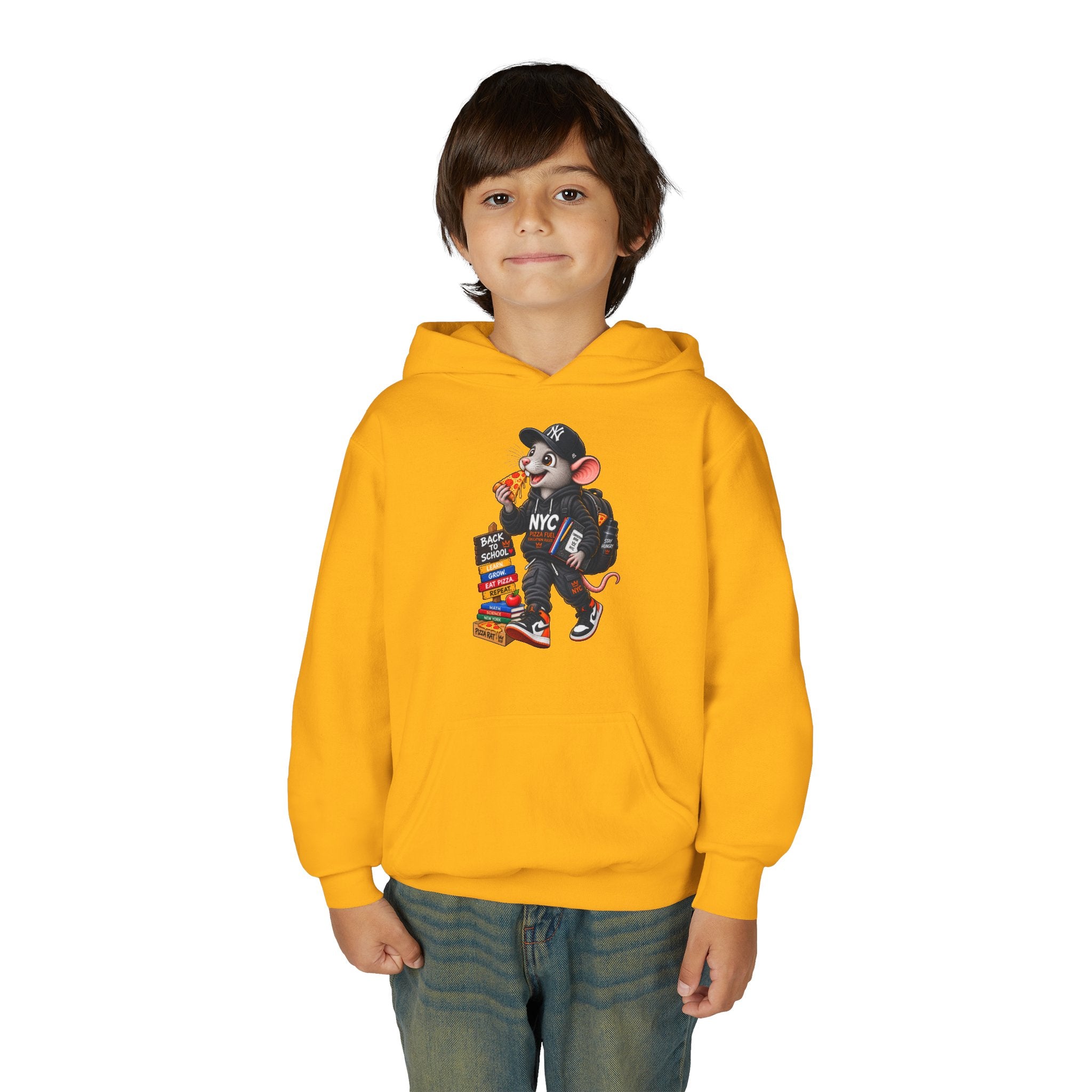 Youth Hoodie — Cool NYC Street Mouse Graphic Sweatshirt