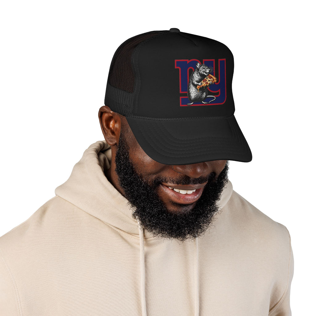 Trucker Hat — Retro NY Pizza Raccoon Foam Trucker Hat