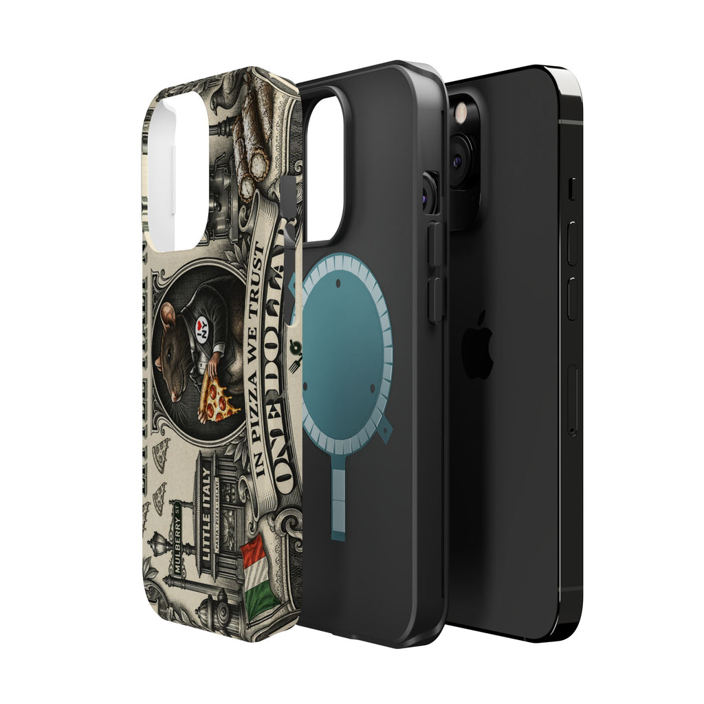 Little Italy NY Phone Case — 'In Pizza We Trust' Italy Rat Art Magnetic Impact-Resistant Case