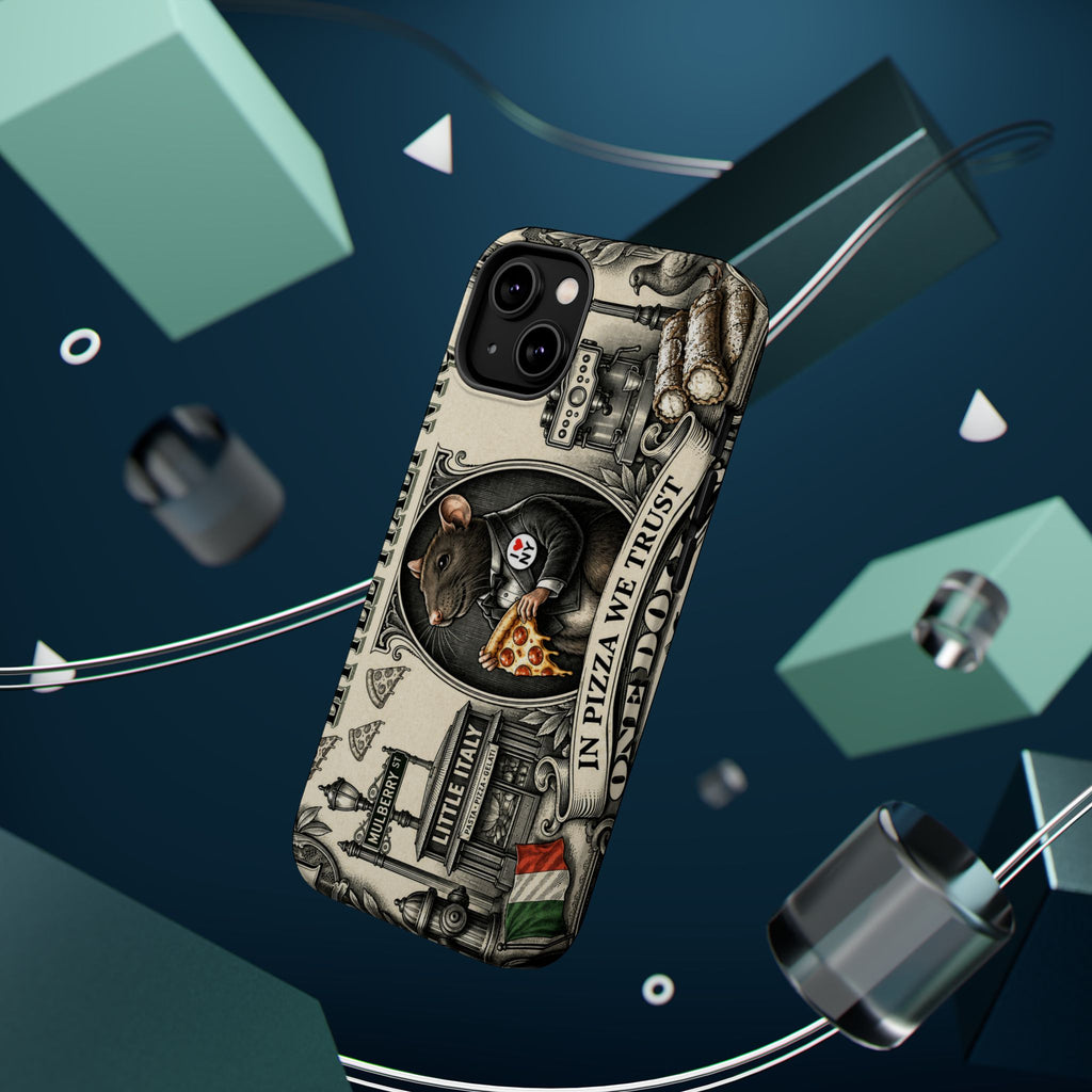 Little Italy NY Phone Case — 'In Pizza We Trust' Italy Rat Art Magnetic Impact-Resistant Case