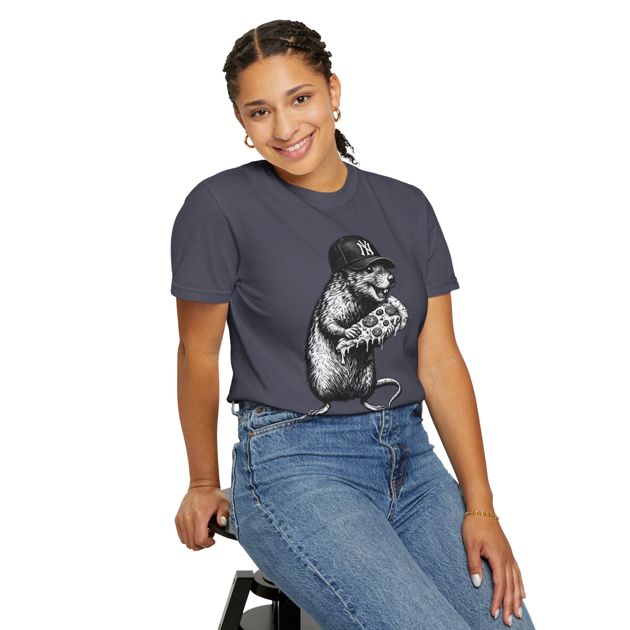 NY Rat with Pizza Graphic Tee