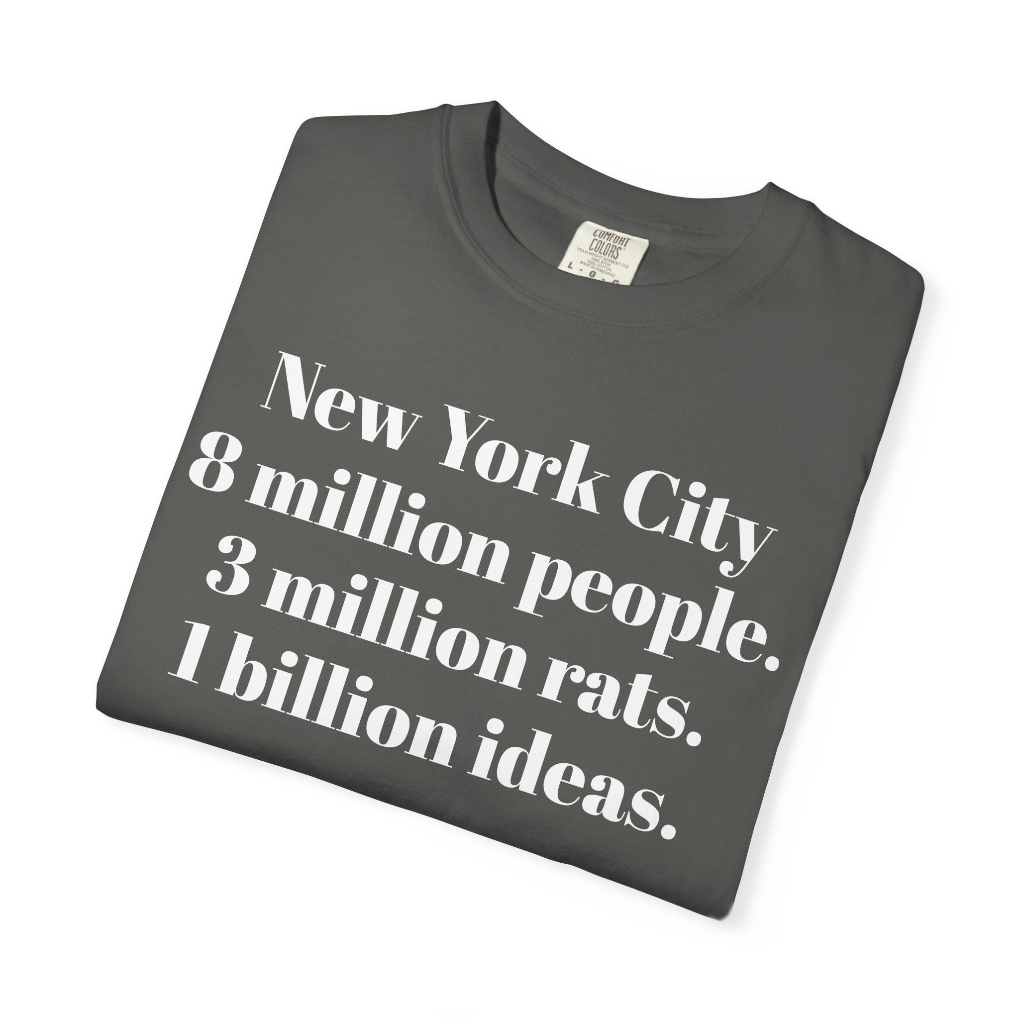 New York City. 8 million people. 3 million rats. 1 billion ideas.