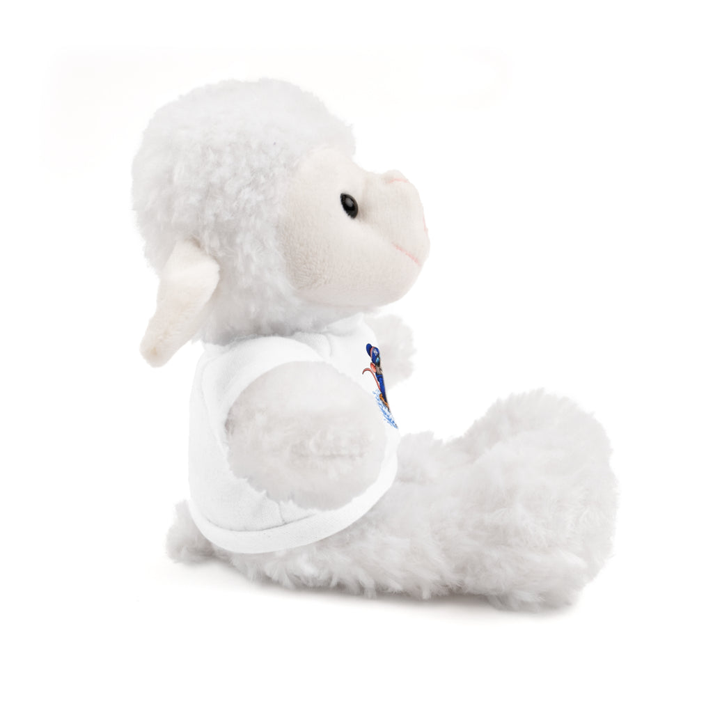Plush Bear with Sledding Pup Tee — Cute Winter Stuffed Animal Gift - NY Pizza Rat