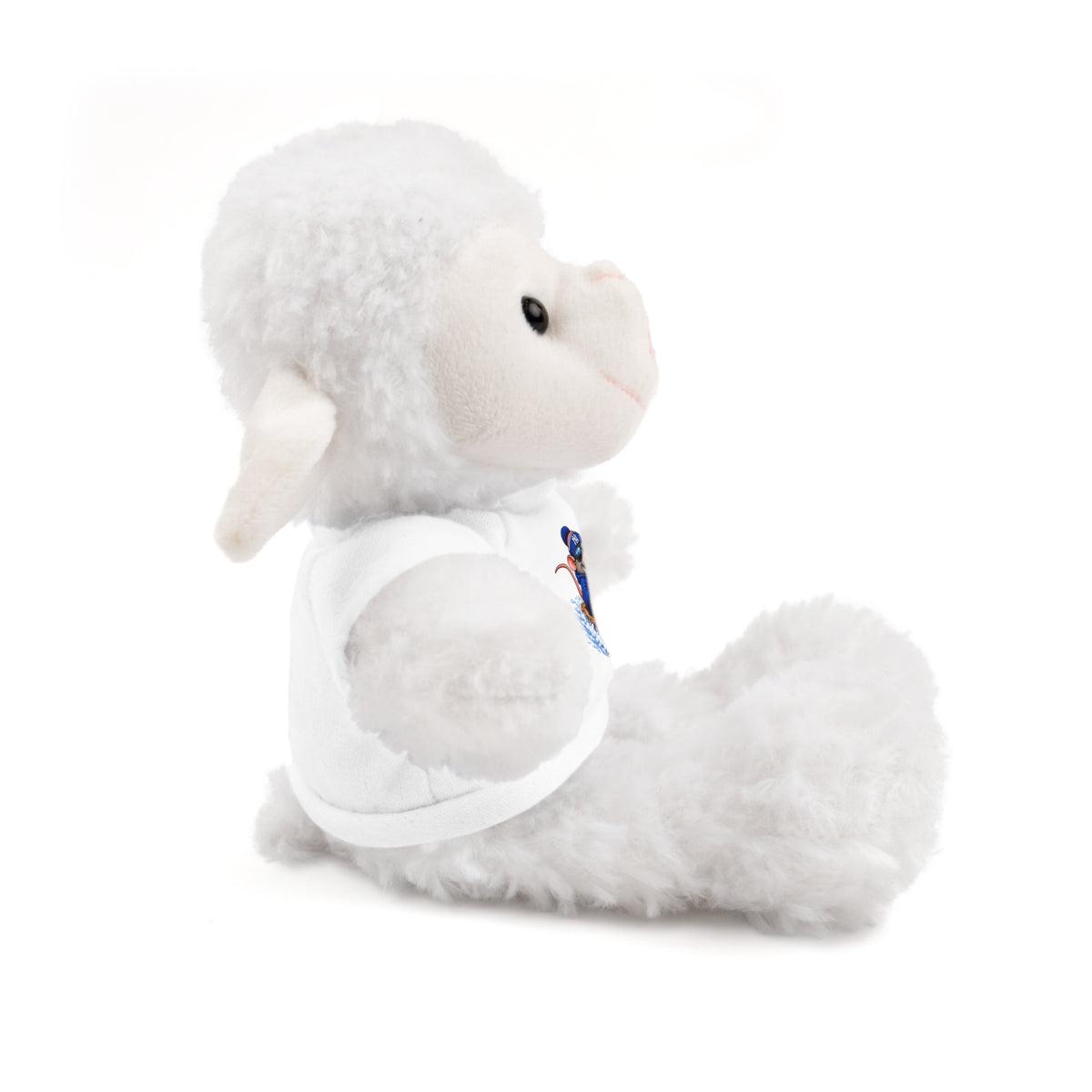 Plush Bear with Sledding Pup Tee — Cute Winter Stuffed Animal Gift - NY Pizza Rat