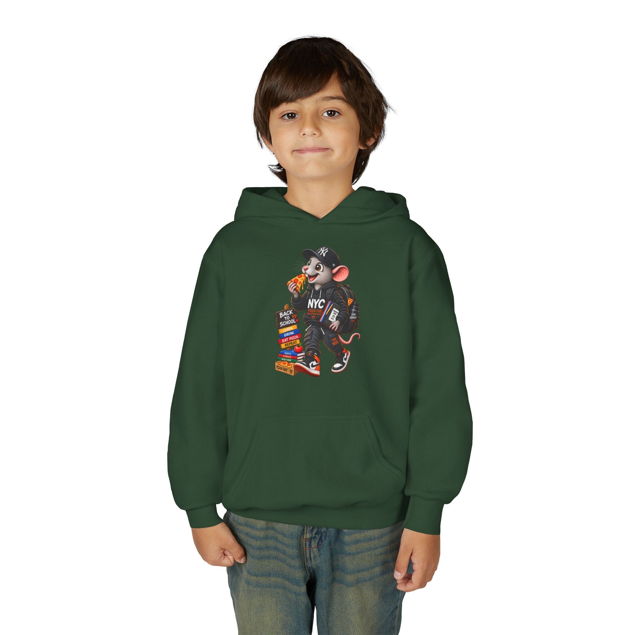 Youth Hoodie — Cool NYC Street Mouse Graphic Sweatshirt