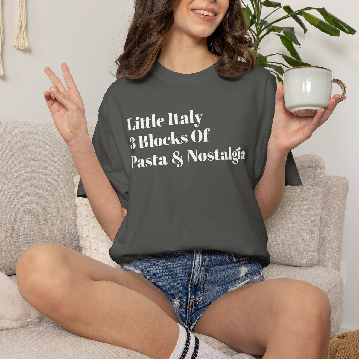 Little Italy - 3 Blocks Of - Pasta & Nostalgia - Tee Shirt