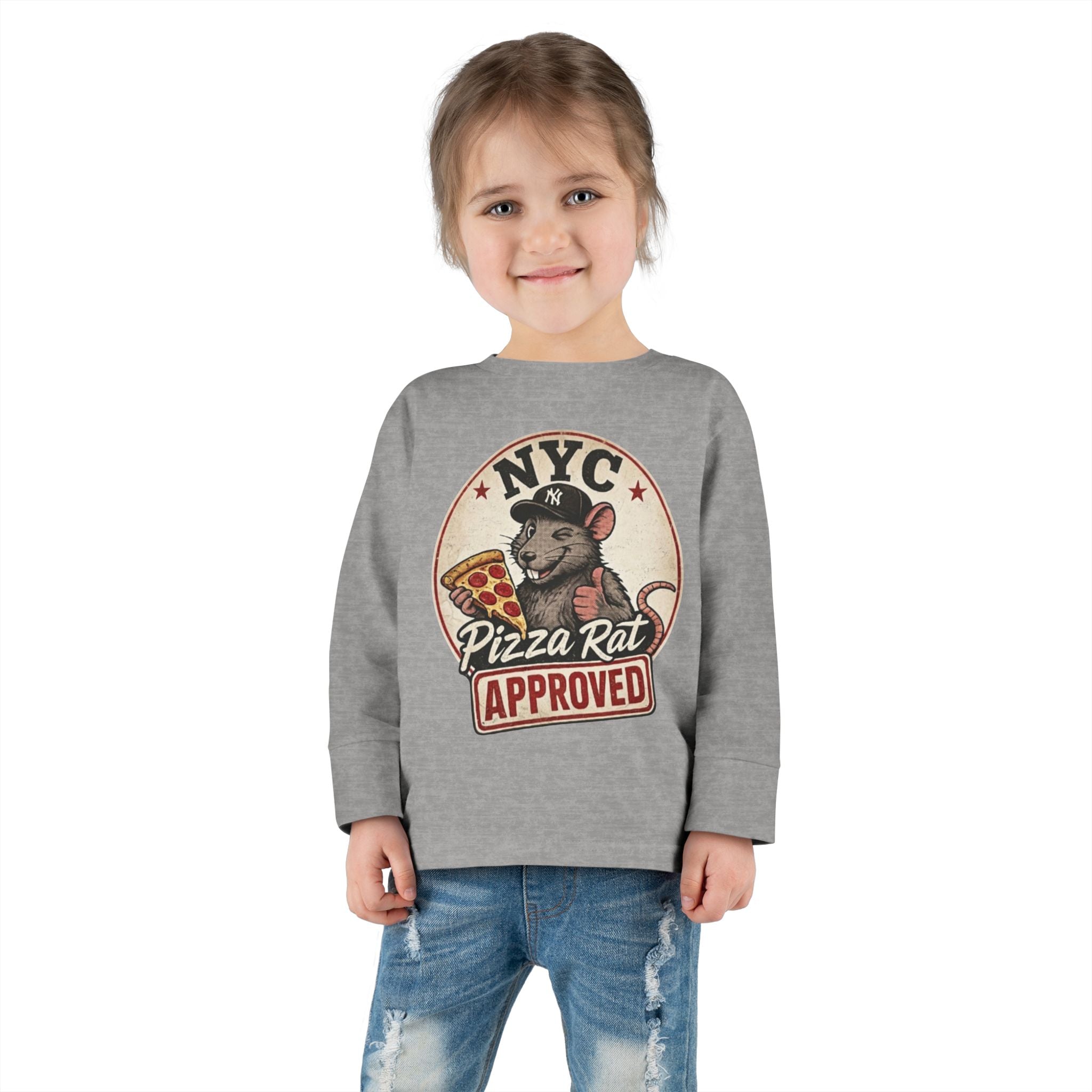 Toddler Tee — NYC Pizza Rat Approved - Long Sleeve Tee