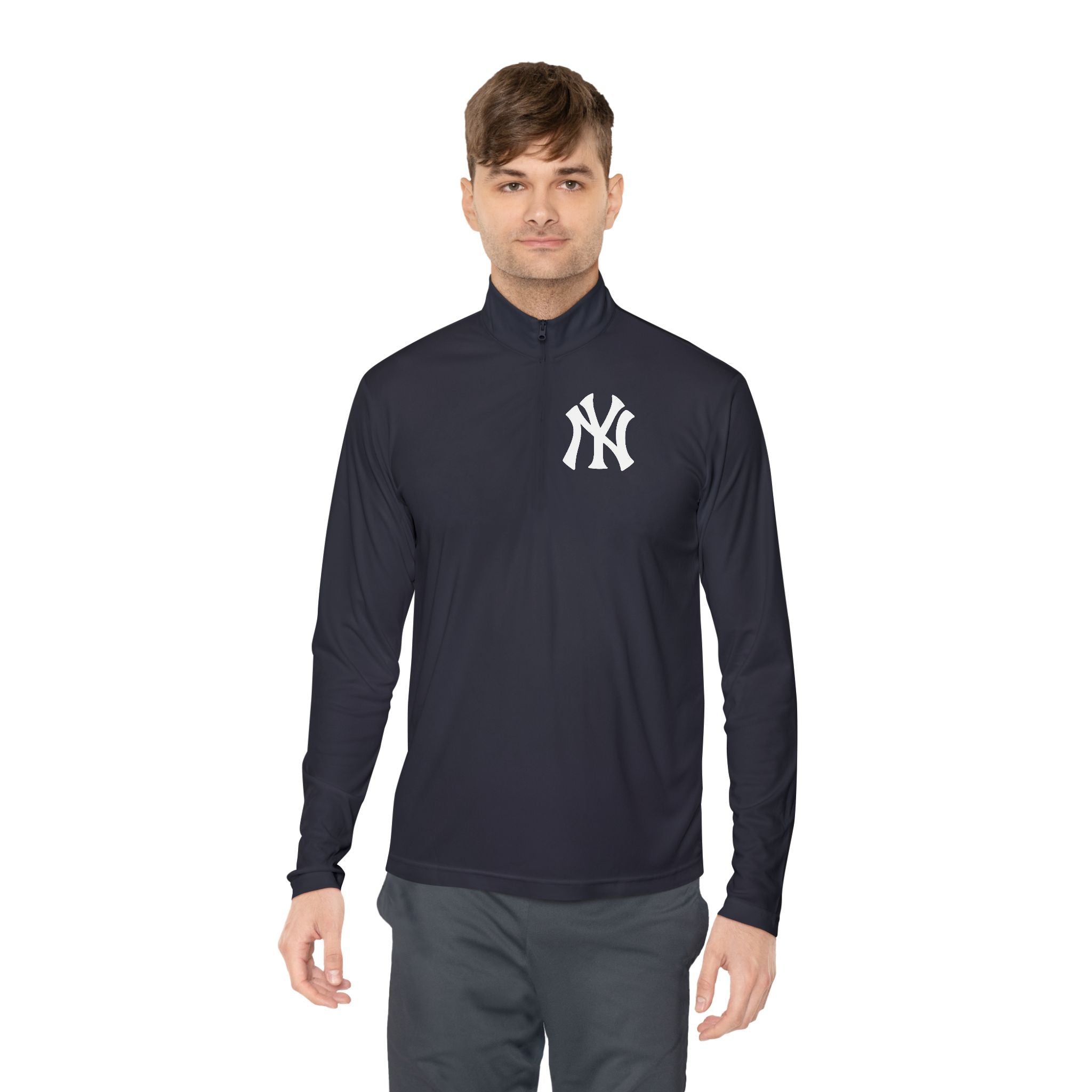 NY Yankee - Quarter-Zip Pullover with Chest Logo