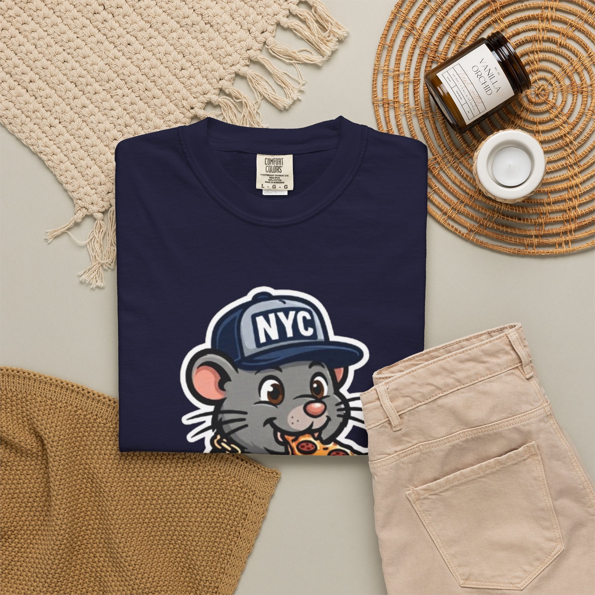 NYC Pizza Rat Boss T-Shirt — Funny New York Rat Pizza Graphic Tee
