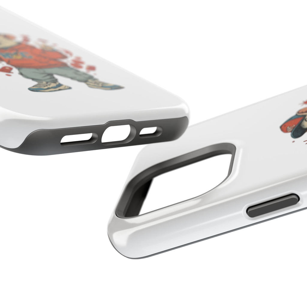 Streetwear Pizza Rat Phone Case — Magnetic Impact‑Resistant iPhone Case with Pizza Skateboard Design