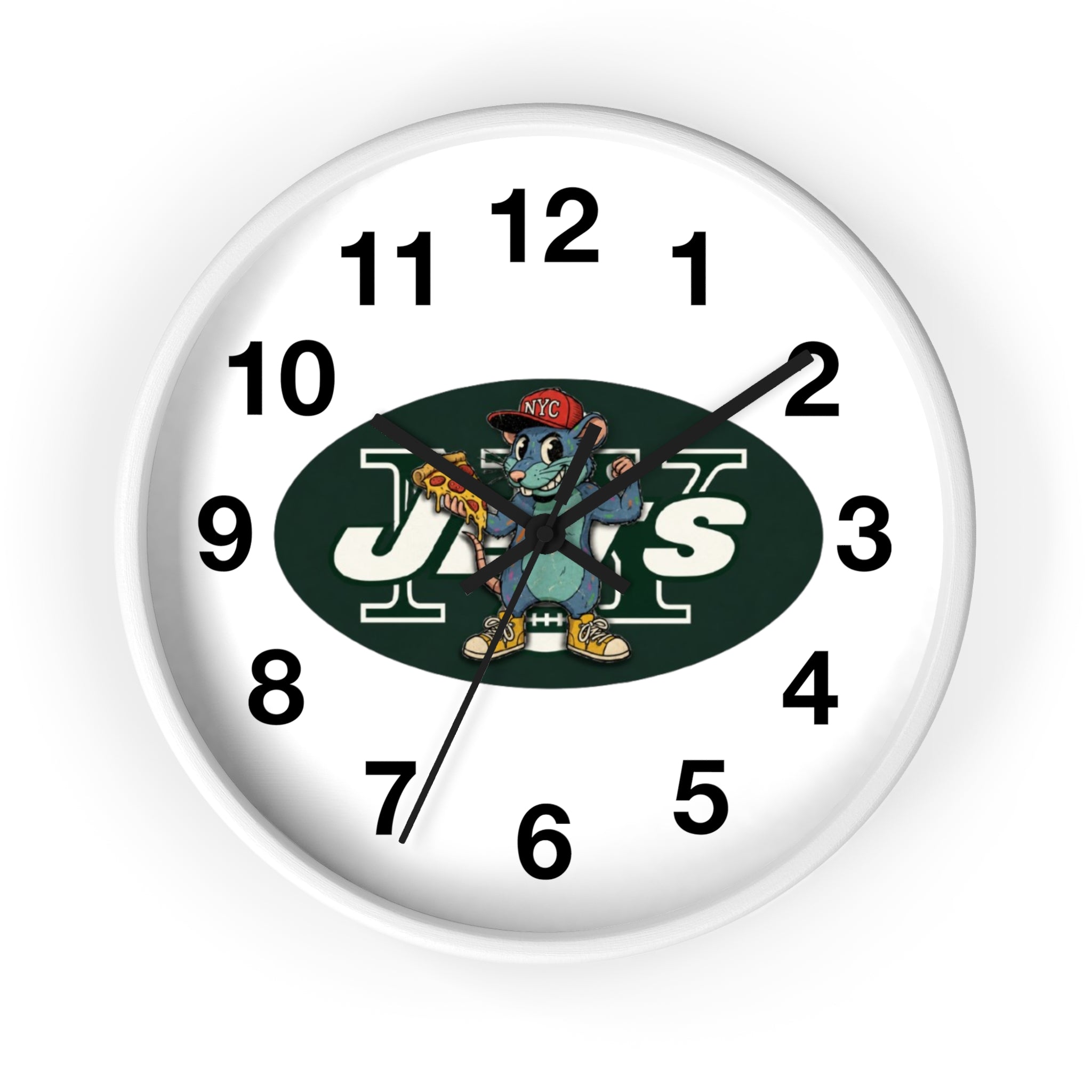 New York Jets Street Mascot Wall Clock – Retro Sports Team Decor