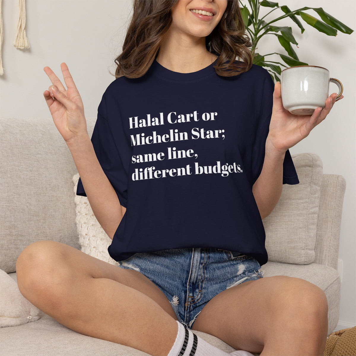 Halal Cart or Michelin Star? Same Line, Different Budgets - Tee Shirt
