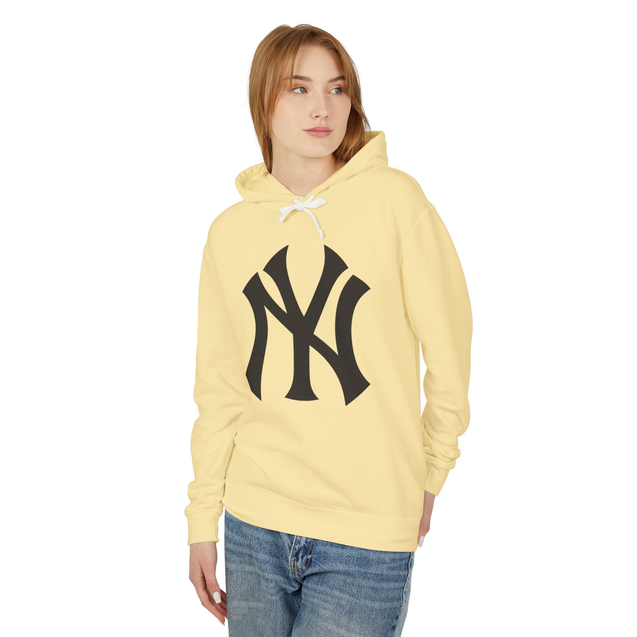NY Yankee Hoodie — Pastel Lilac Lightweight Pullover