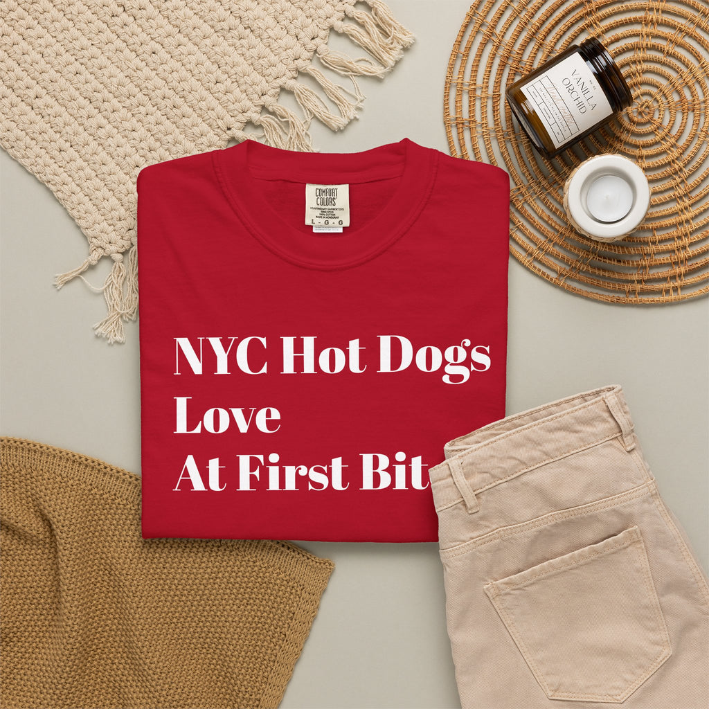 NYC Hot Dog - Love - At First Bite - Tee Shirt