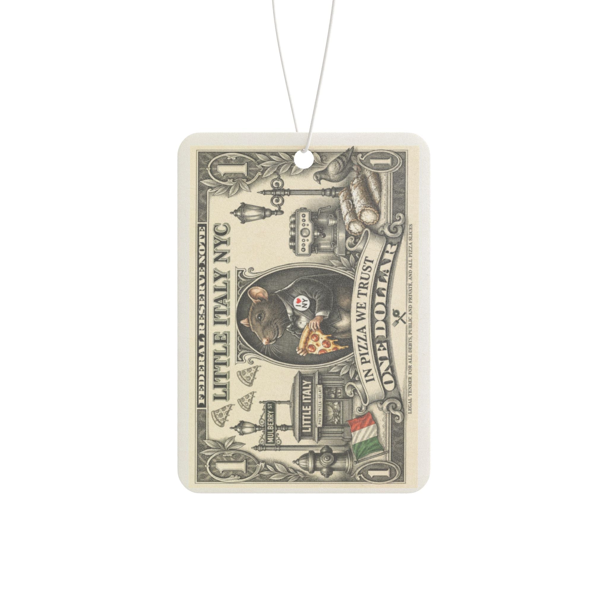 Vintage Italian Dollar Car Air Freshener — Little Italy Diner Design